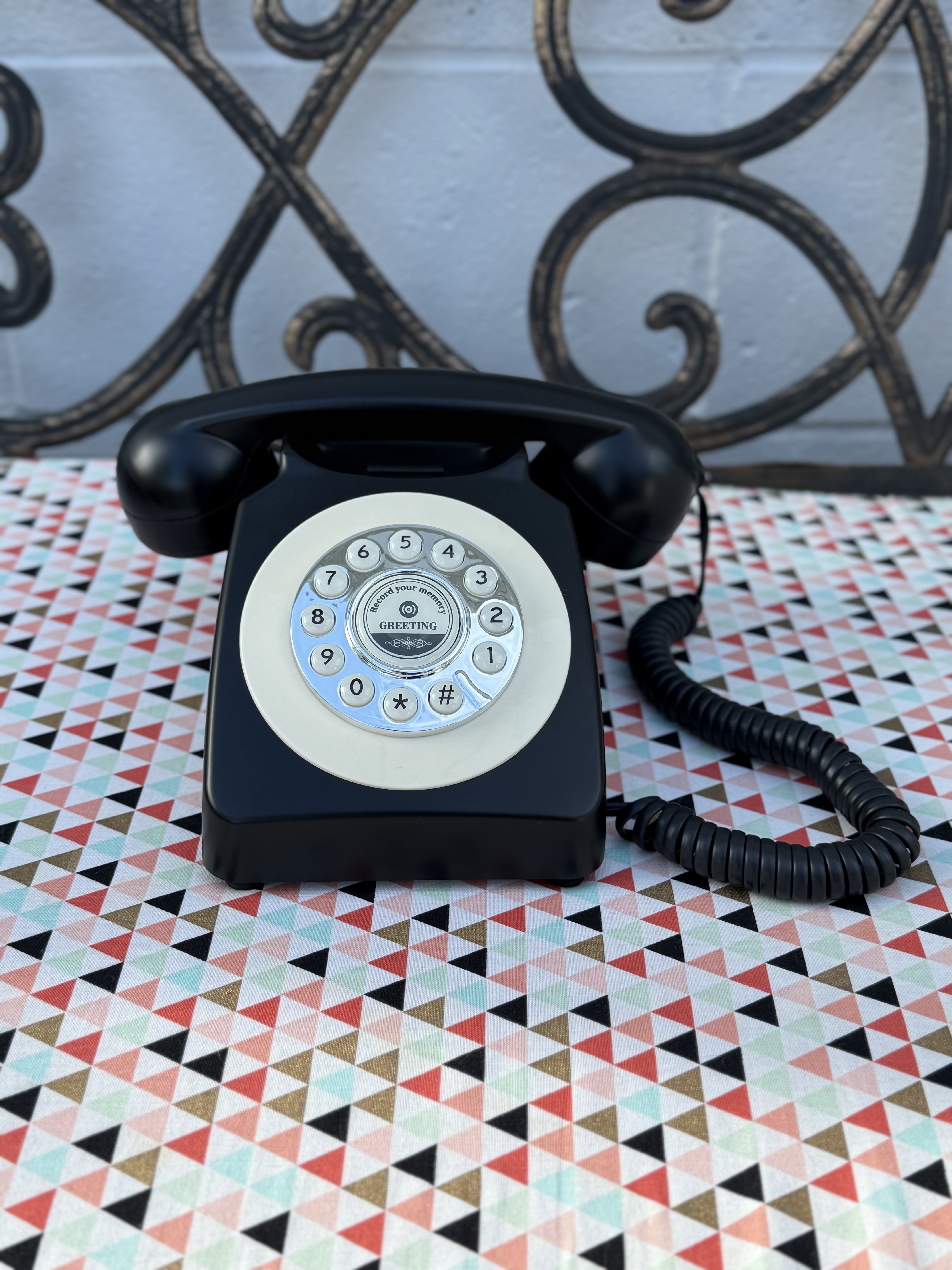 Vintage audio guestbook telephone