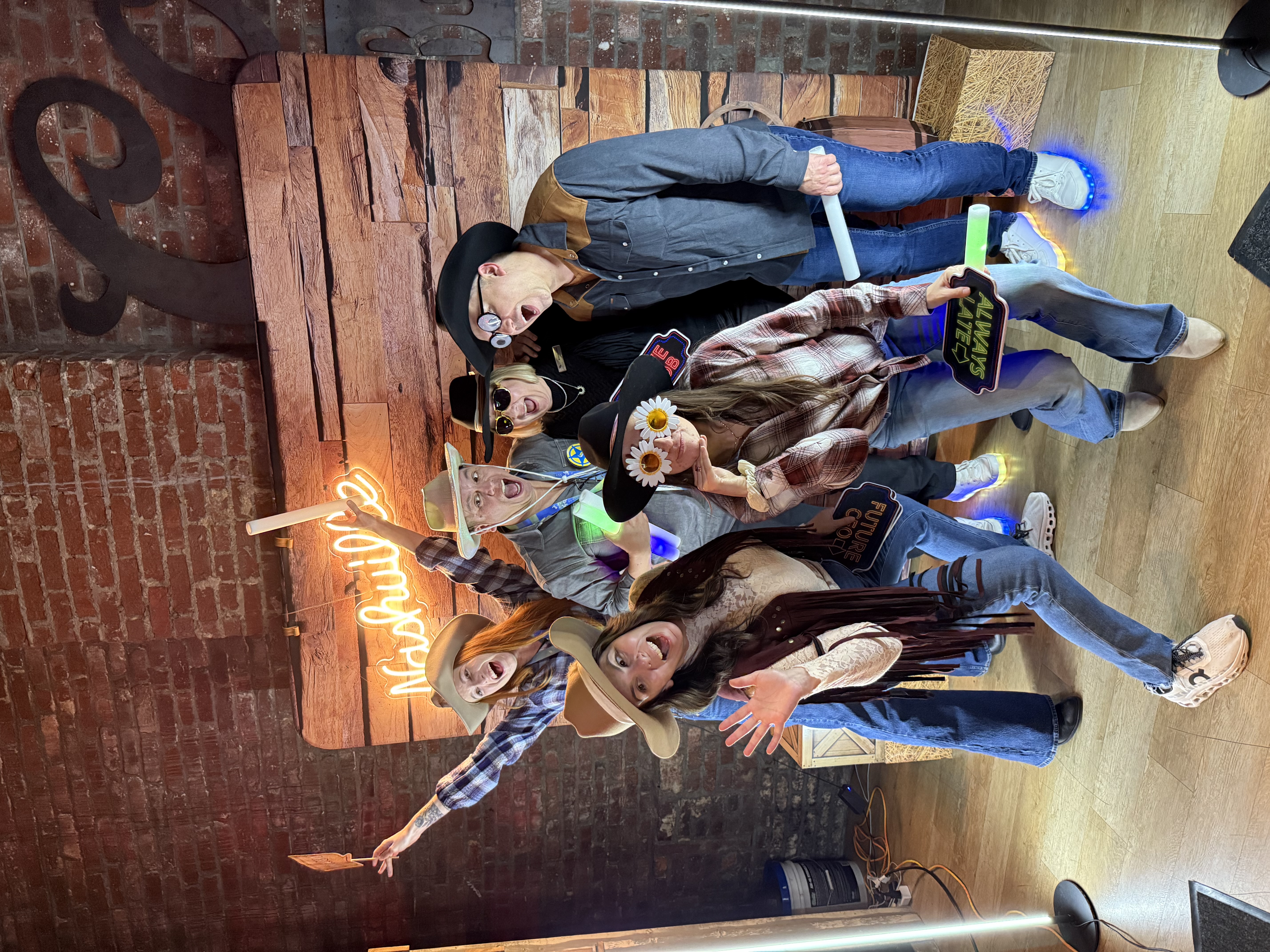 Guests posing together at an event