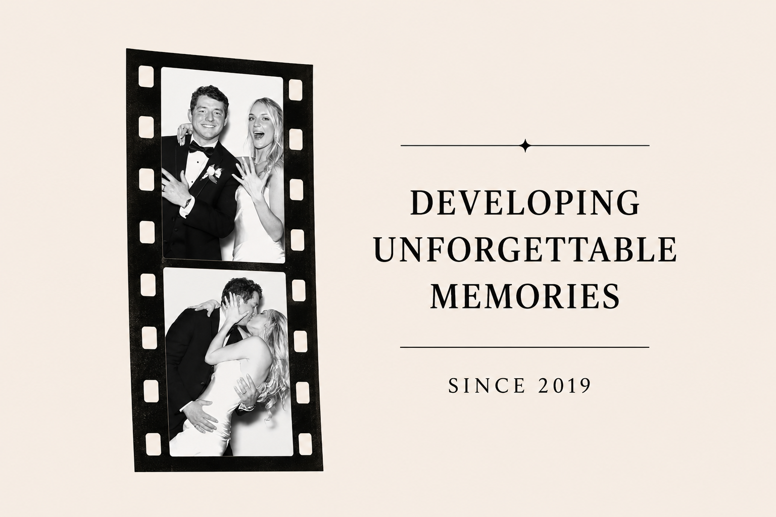 Vintage client photo booth filmstrip